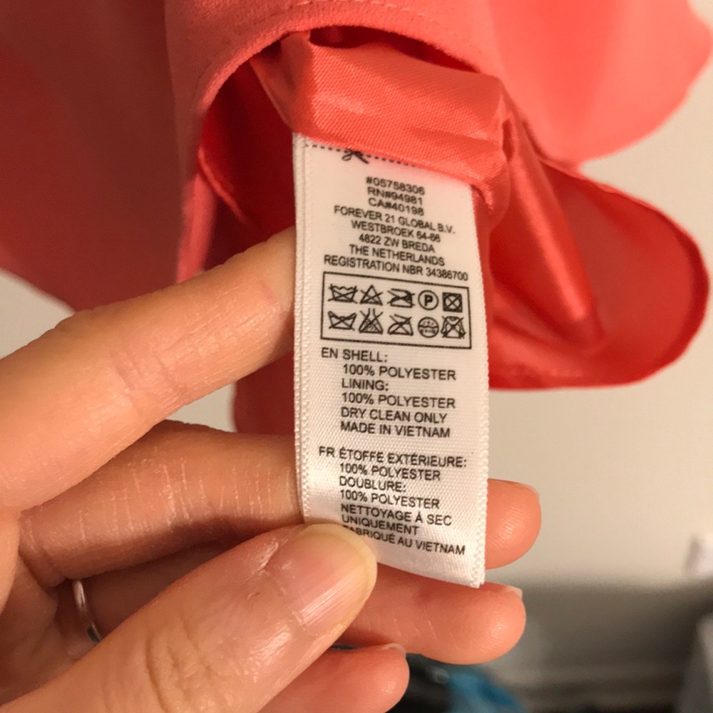 NWT Forever 21 Coral Dress - Picture 5 of 5